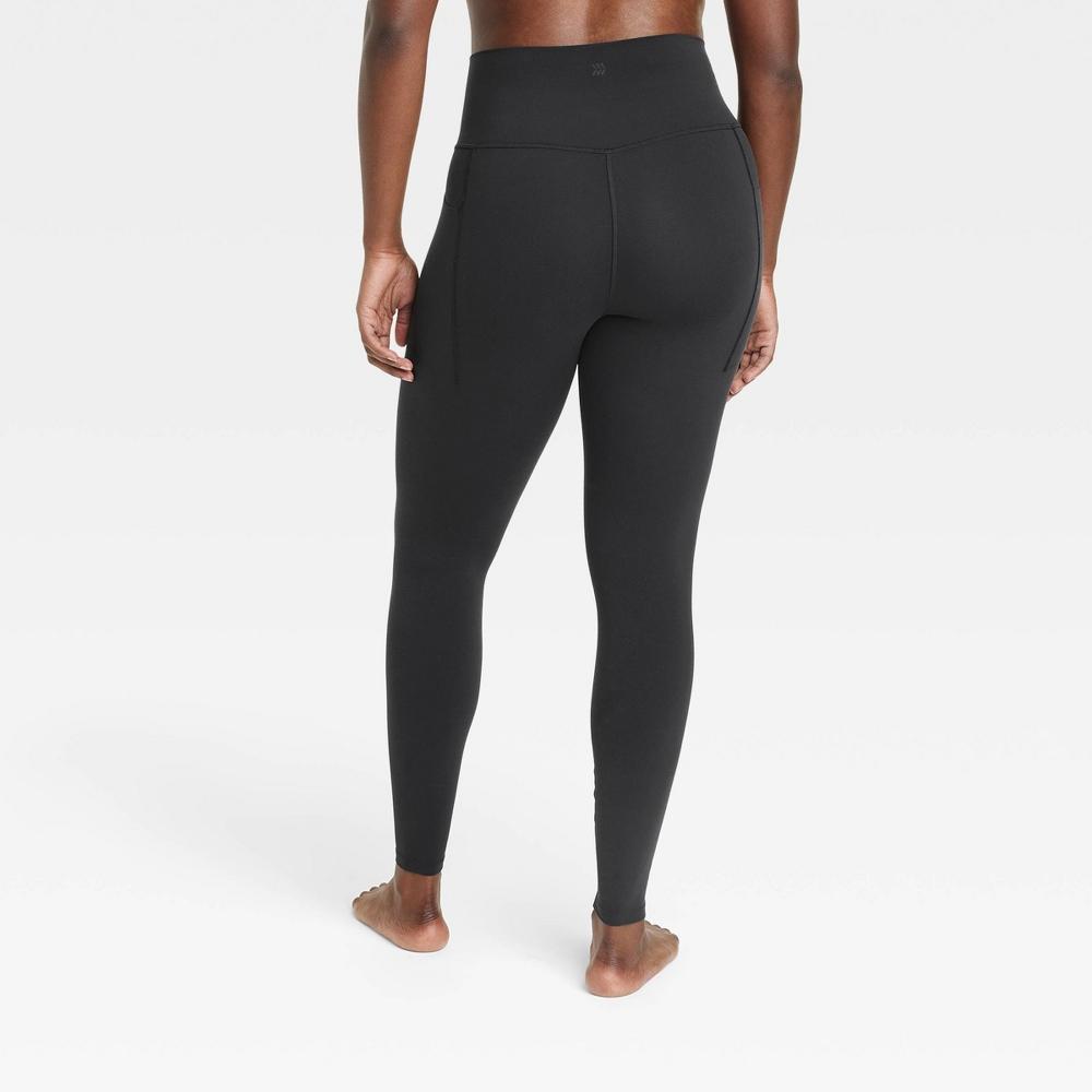 Womens Everyday Soft Ultra High-Rise Pocketed Leggings - All In Motion Black 2X: Moisture Wicking, UPF 50+ Product Image
