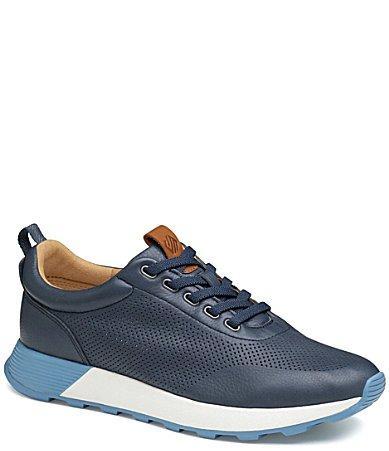 Johnston  Murphy Mens Kinnon Perforated Leather Sneakers Product Image