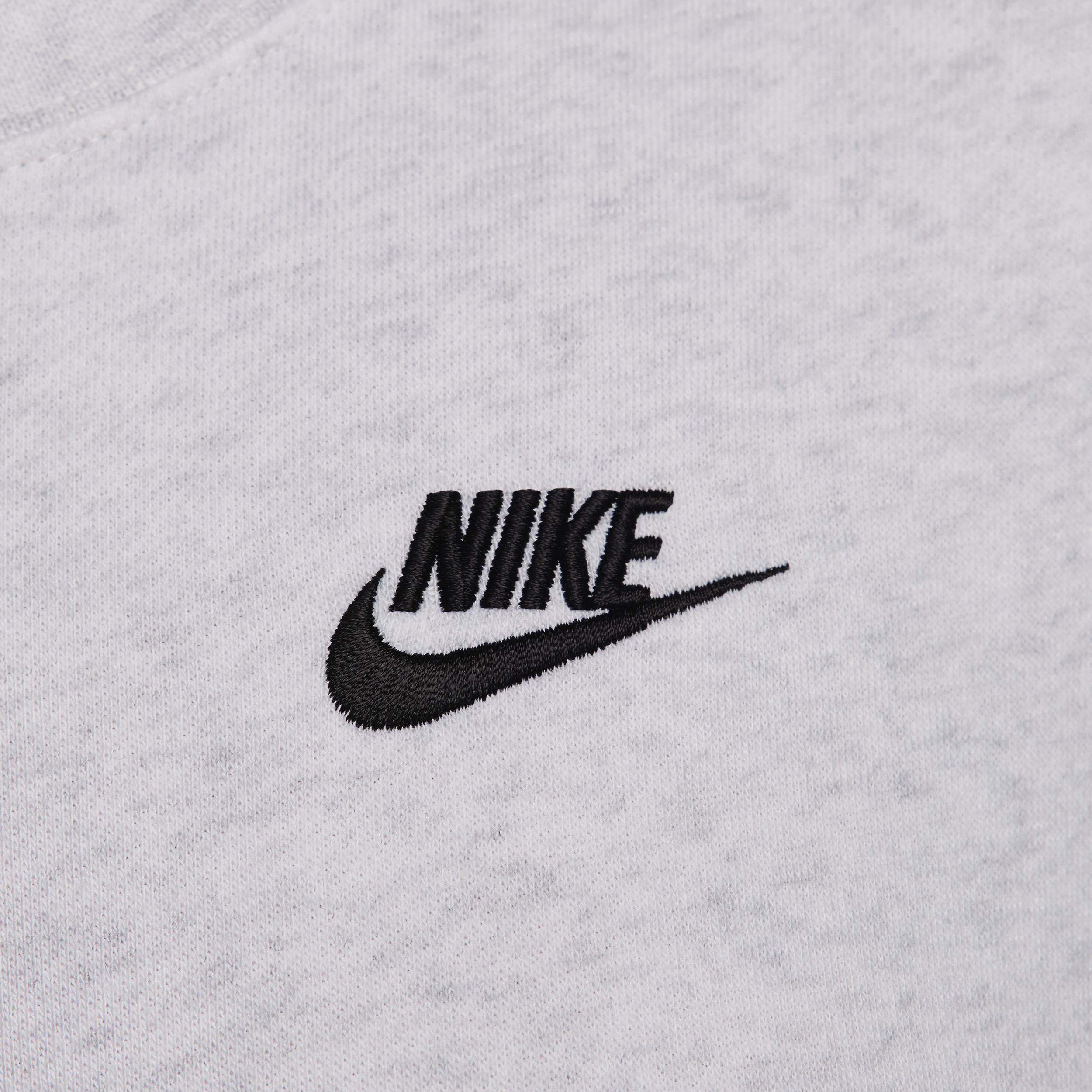 Nike Women's Sportswear Club Fleece Crewneck Sweatshirt in Grey/Birch Heather Size 2XL Cotton/Polyester/Fleece Product Image
