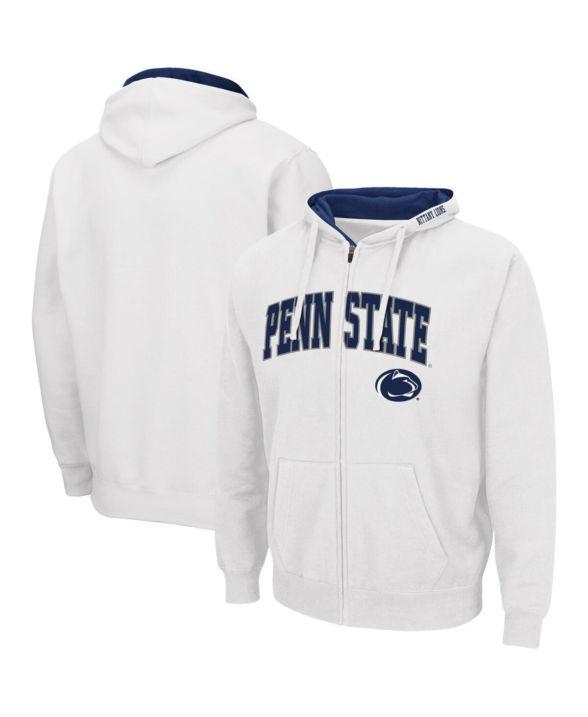 Men's Colosseum White Penn State Nittany Lions Arch & Logo 3.0 Full-Zip Hoodie, Size: Medium Product Image
