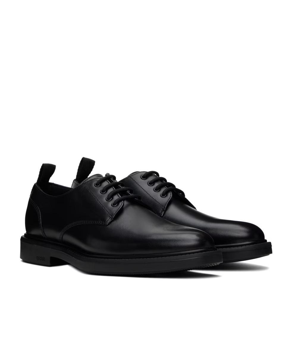HUGO BOSS Logo Lace-up Derby Shoes In Black Product Image