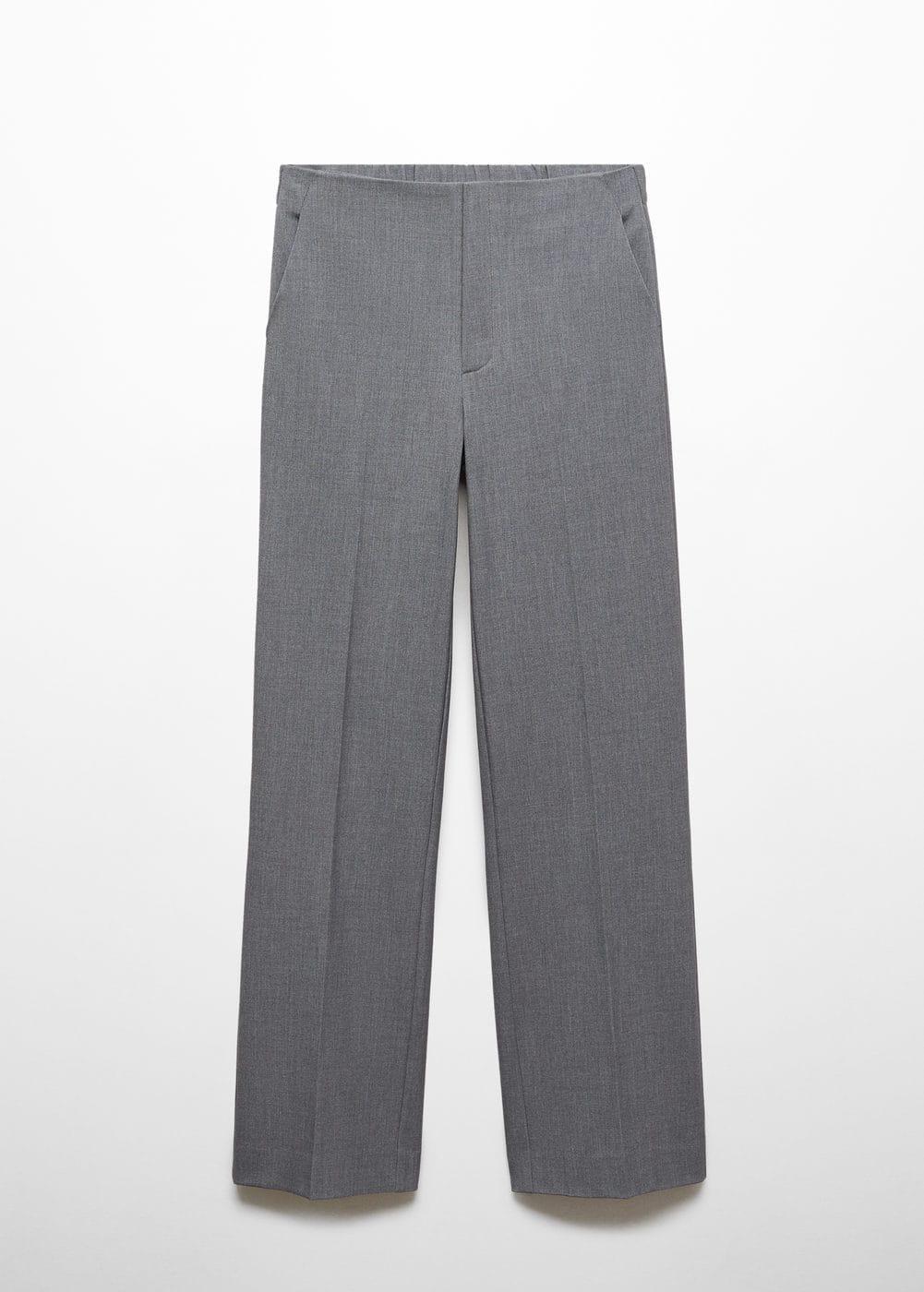 Mango zip side straight leg pants Product Image