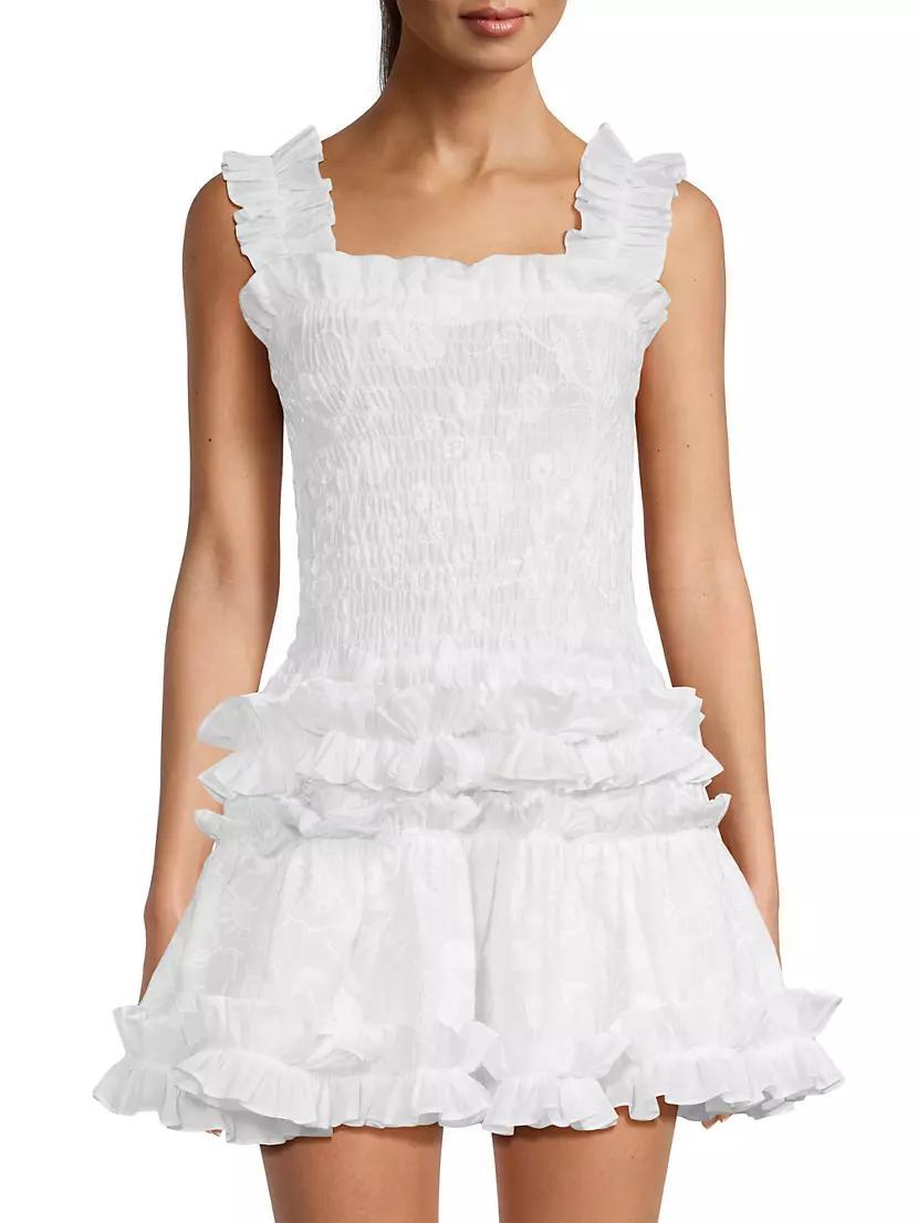 Core Alfresco Smocked Cotton Minidress Product Image