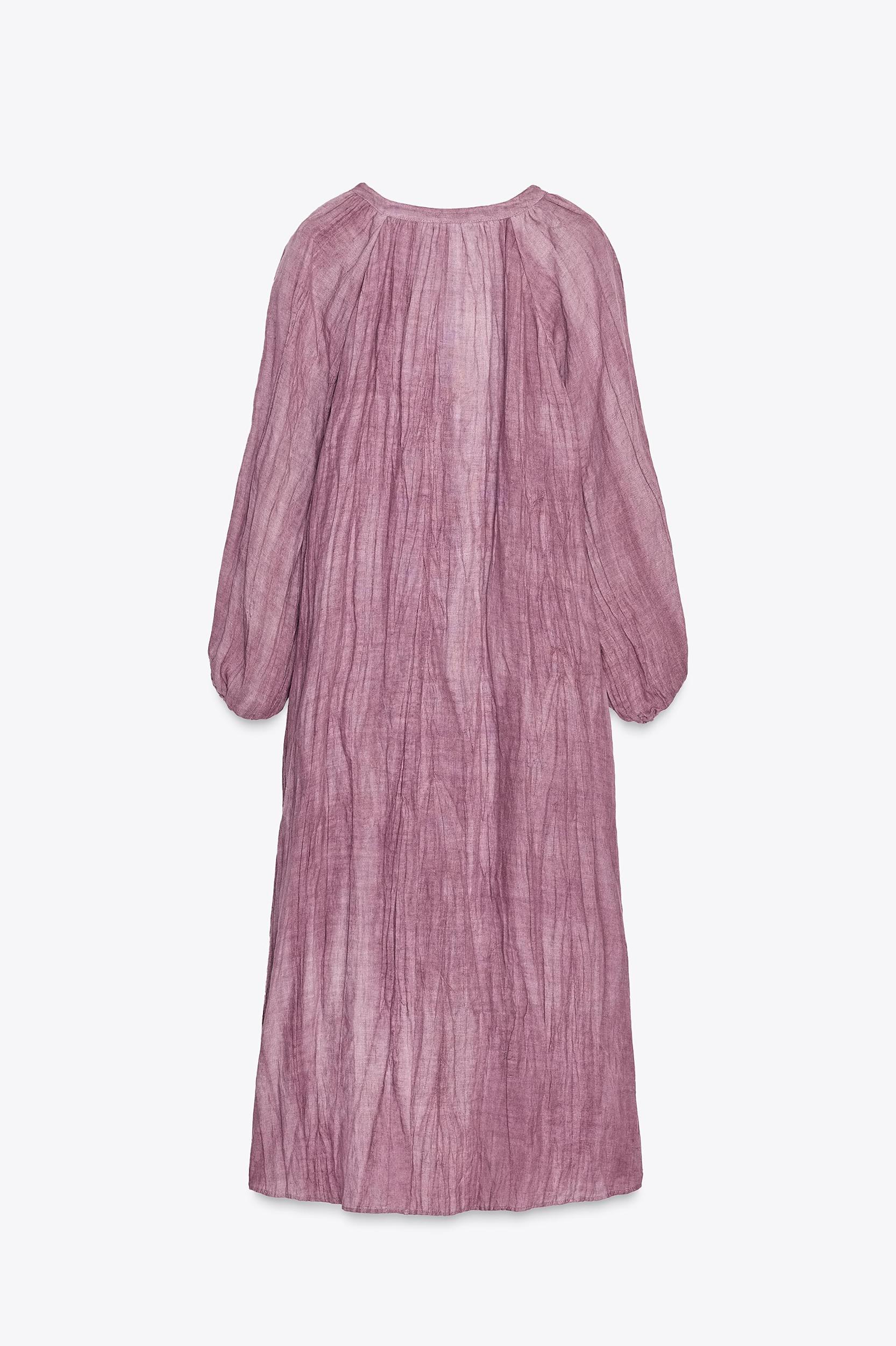 ZW COLLECTION TIE-DYE LINEN TUNIC DRESS Product Image