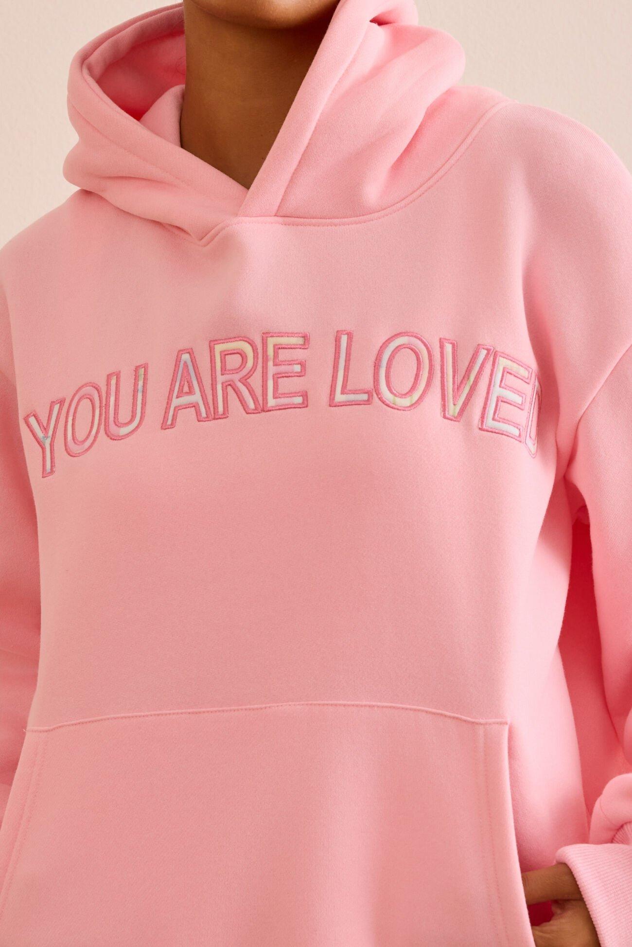 You Are Loved Embroidered Hoodie Product Image