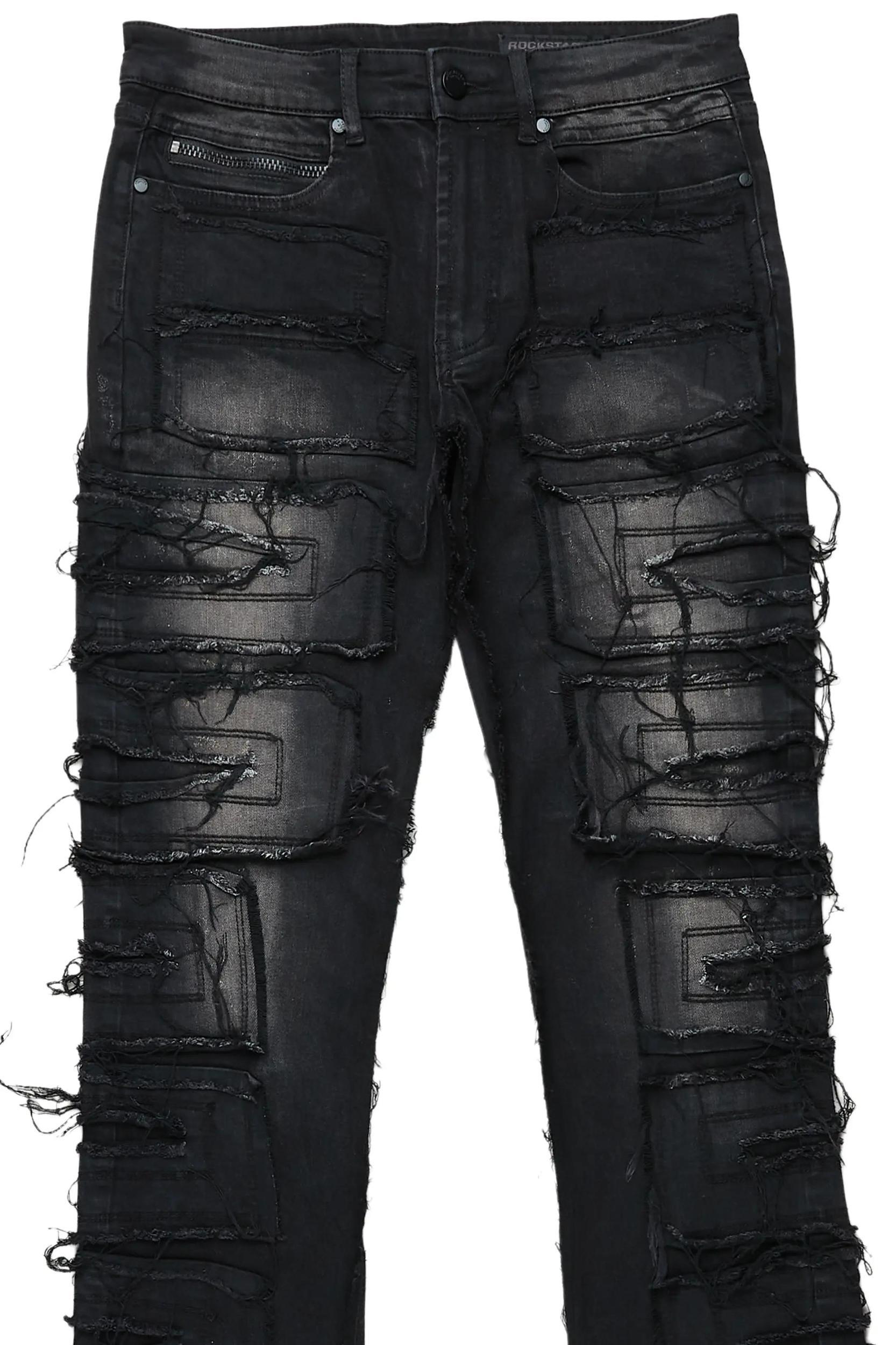 Wayland Dark Grey Stacked Flare Jean Male Product Image
