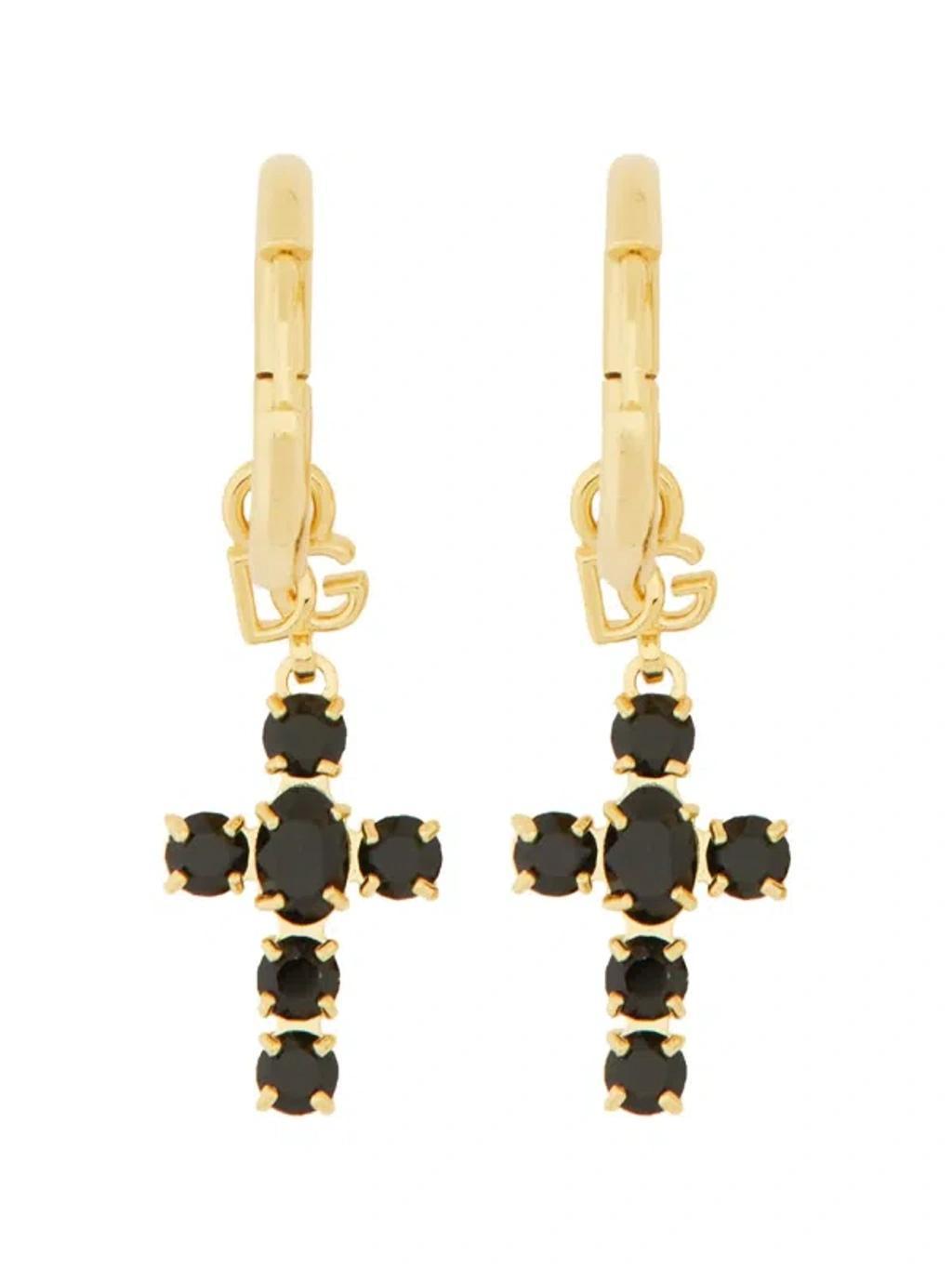DOLCE & GABBANA Earring With Cross In Gold Product Image