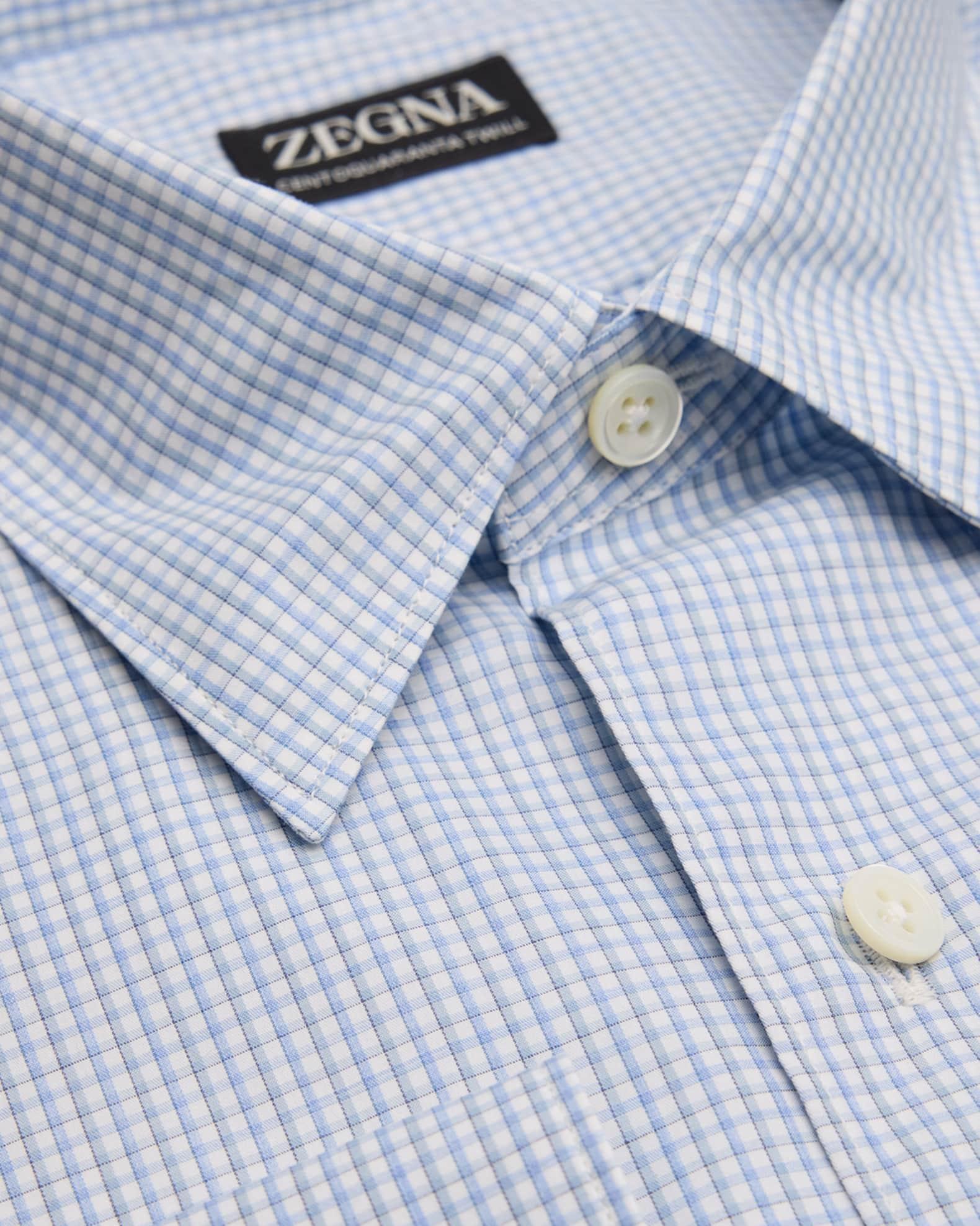 Men's Micro-Check Centoquaranta Cotton Sport Shirt Product Image