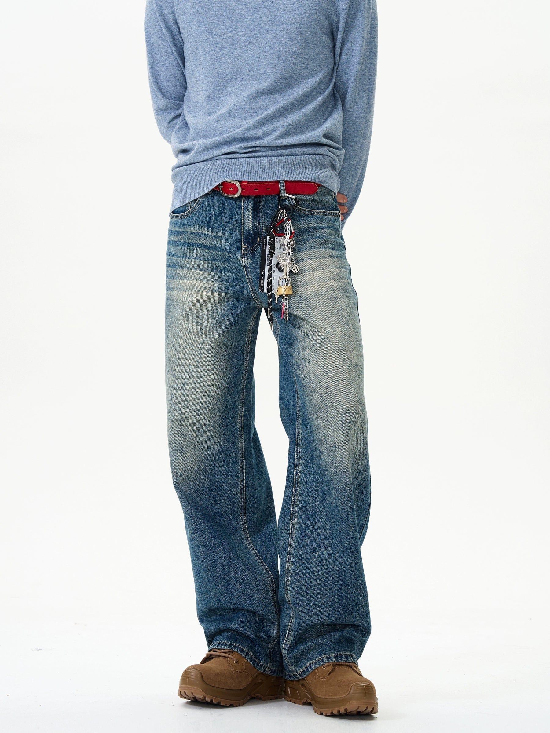 RT No. 12078 WASHED BLUE DENIM JEANS Product Image