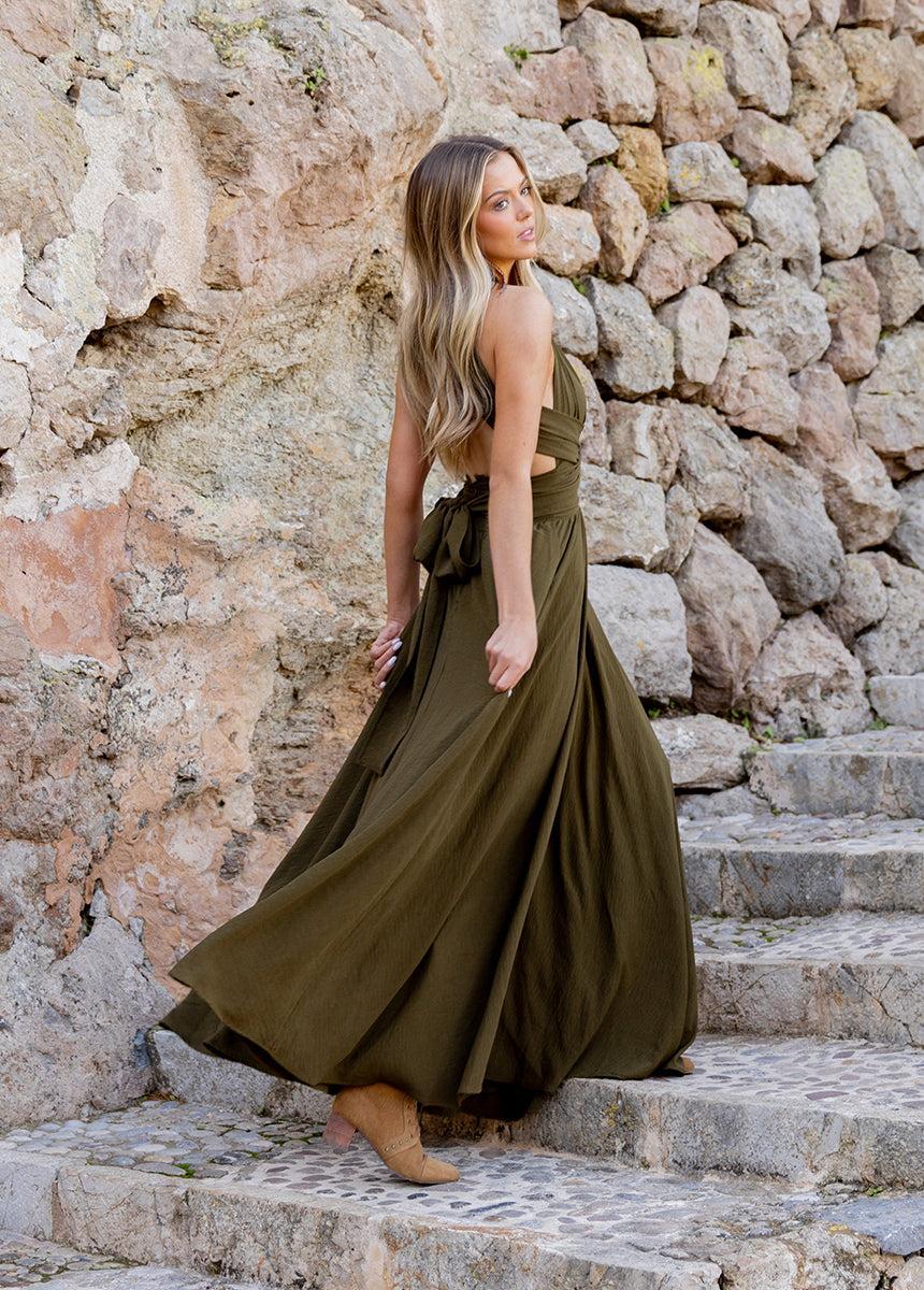 Juneau Dress in Oregano Female Product Image