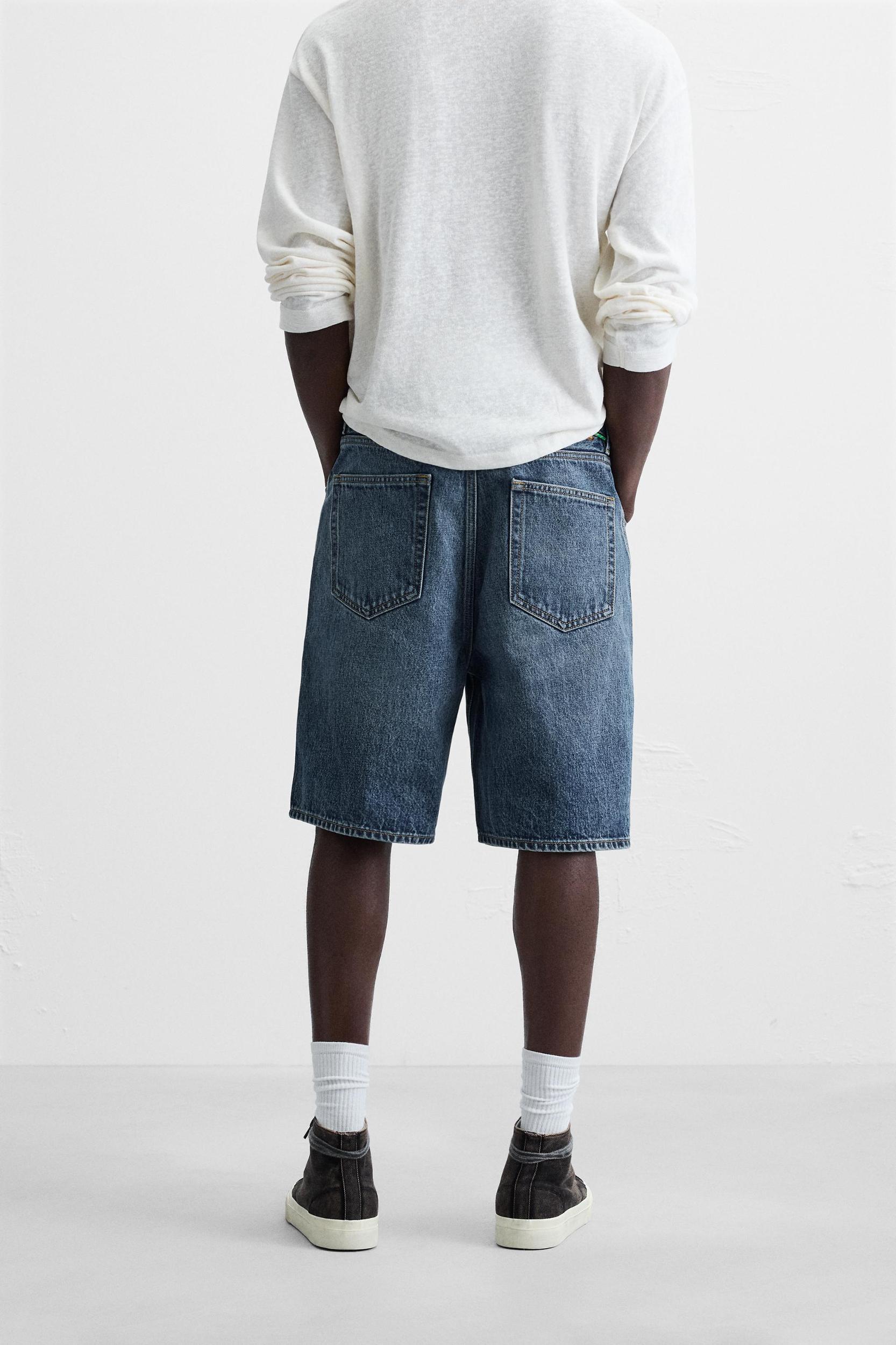 STRAIGHT FIT DENIM SHORTS Product Image