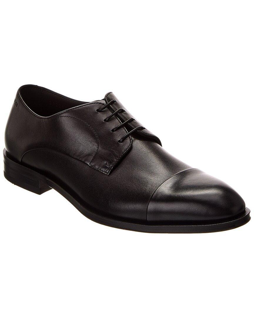 HUGO BOSS Boss Leather Derek Monkstrap Shoes In Black Product Image