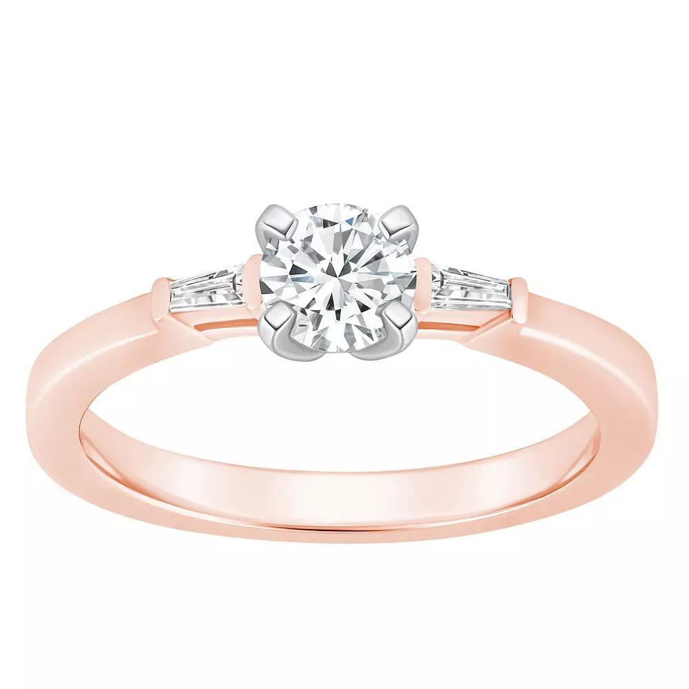 Alyson Layne 14k Gold 1/2 Carat T.W. Diamond Round Cut Engagement Ring, Womens White Gold Product Image