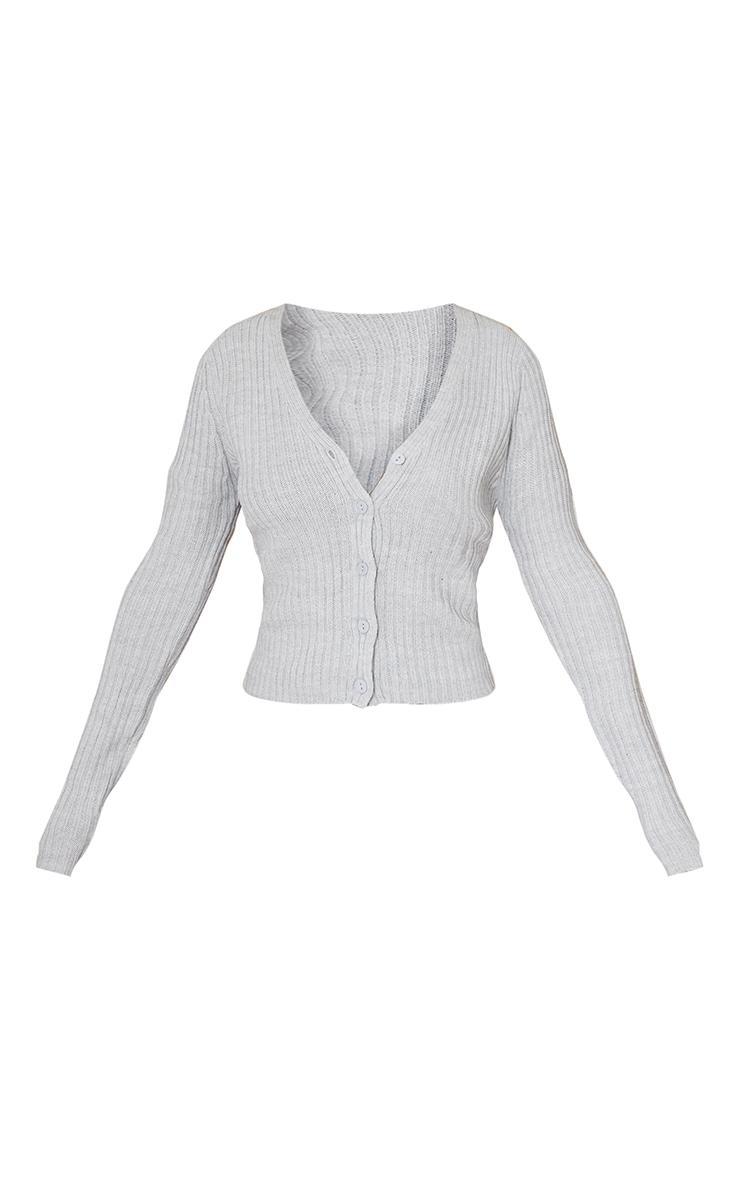 Light Grey Button Front Cardigan Product Image