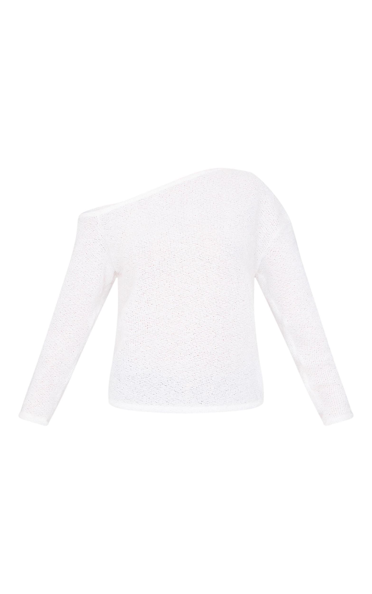  Cream Slouchy Texured Oversized Sweater Product Image