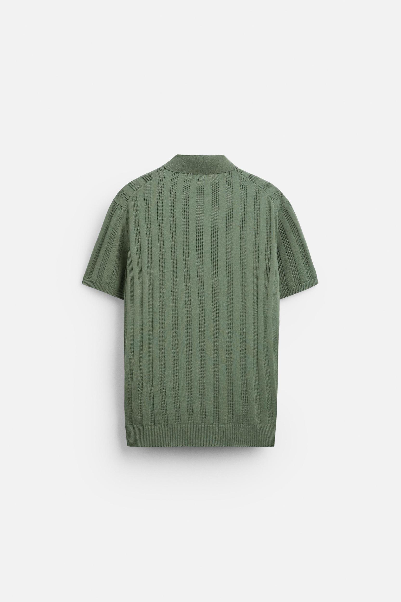 RIBBED KNIT POLO Product Image