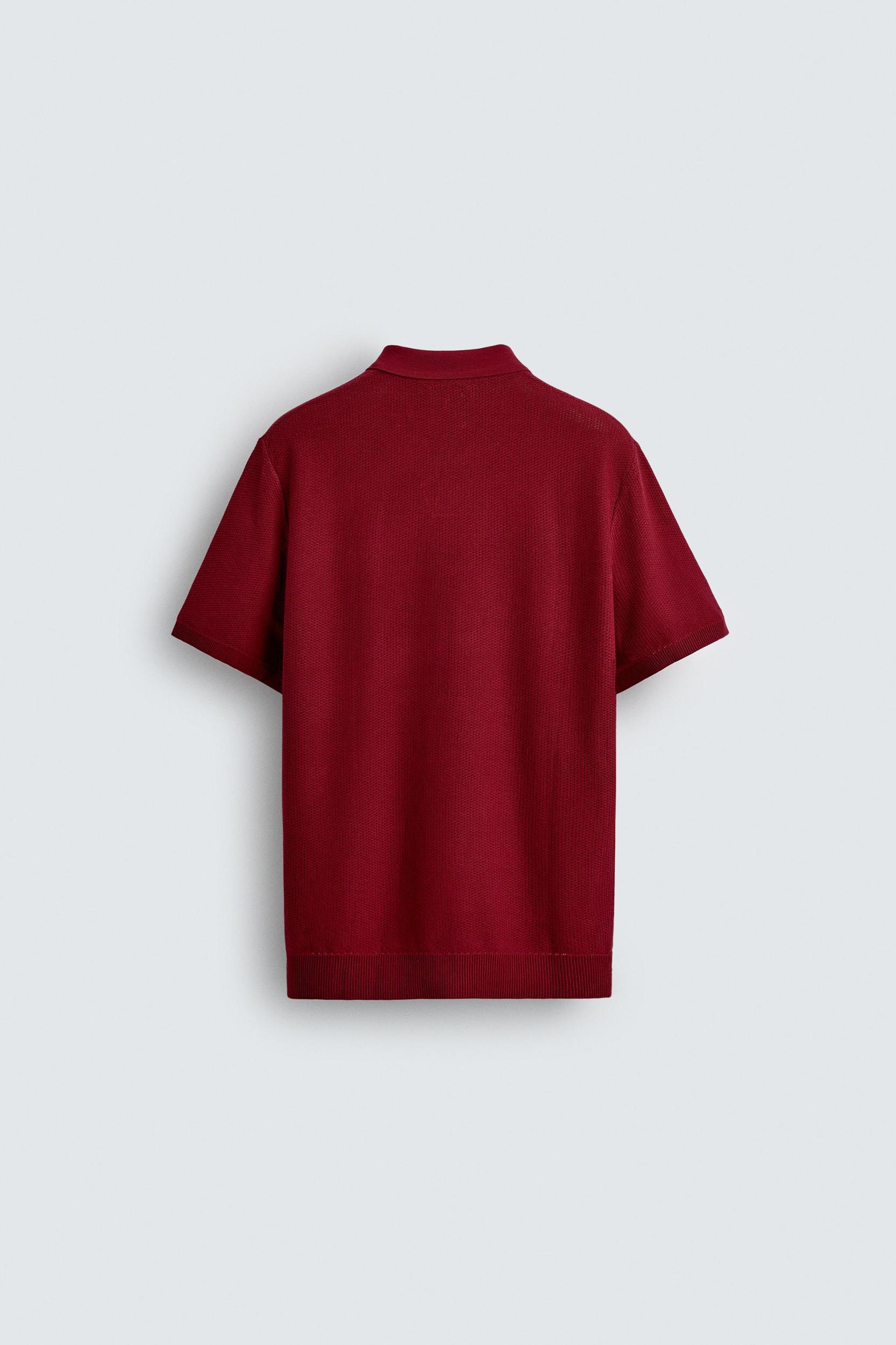 TEXTURED KNIT POLO SHIRT Product Image