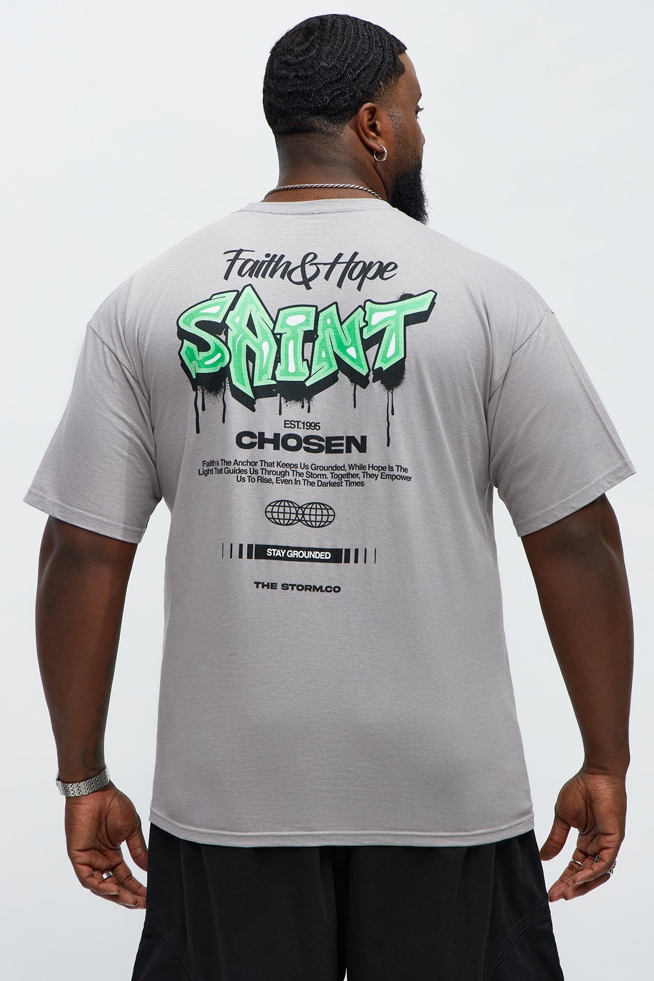 Chosen Saint Short Sleeve Tee - Light Grey Product Image