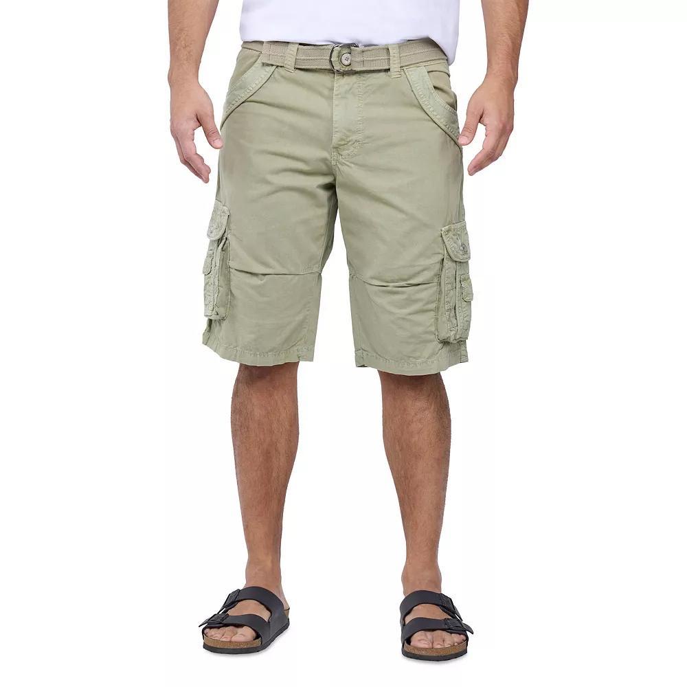Men's Xray Belted Double-Pocket Bermuda Cargo, Size: 42, Grey Product Image