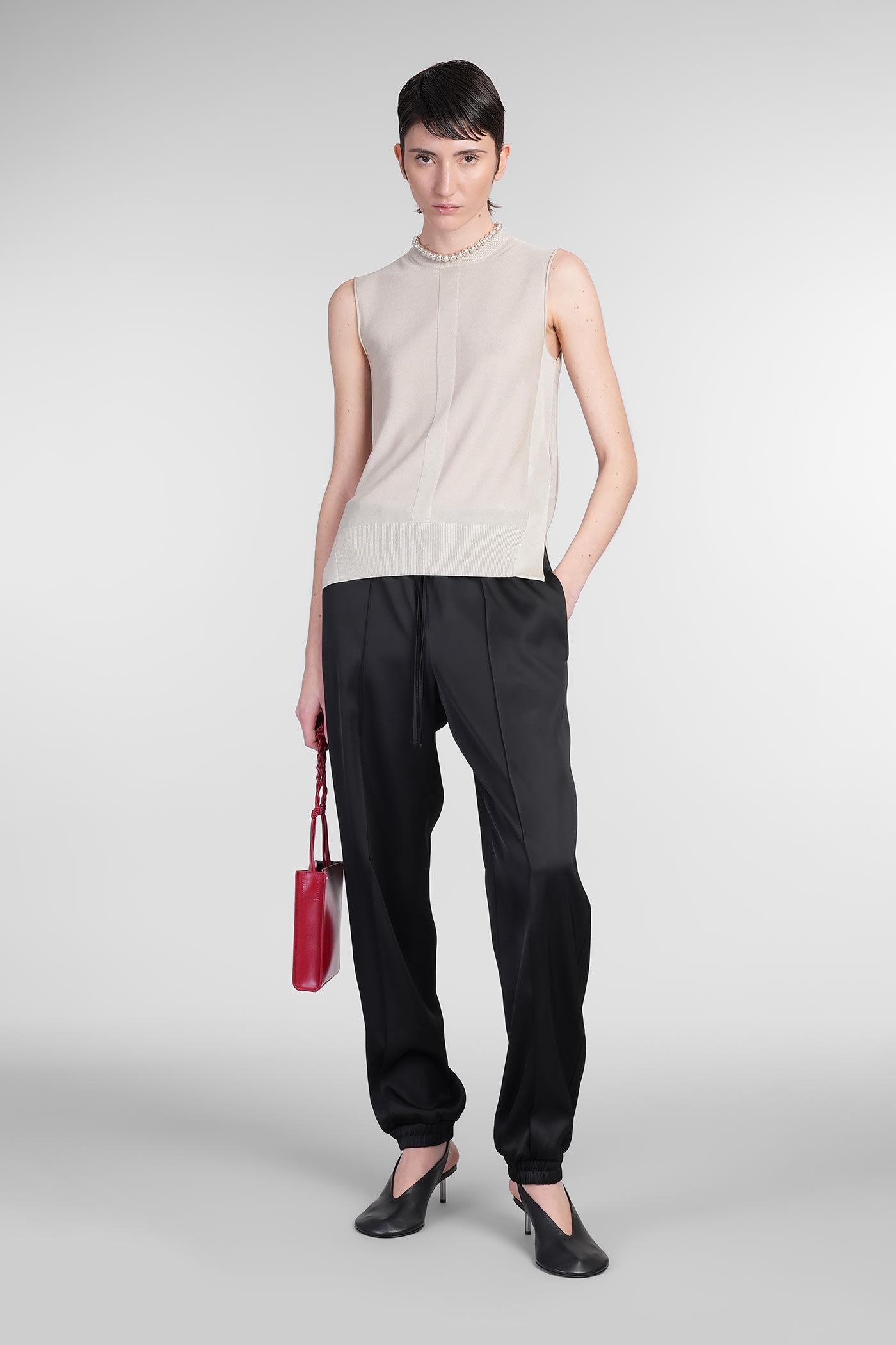 JIL SANDER Tapered-leg Drawstring Trousers In Black Product Image