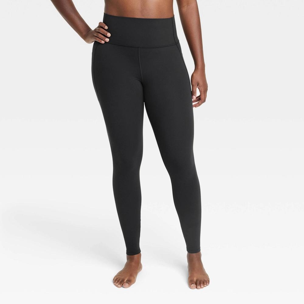 Womens Everyday Soft Ultra High-Rise Pocketed Leggings - All In Motion Black 2X: Moisture Wicking, UPF 50+ Product Image