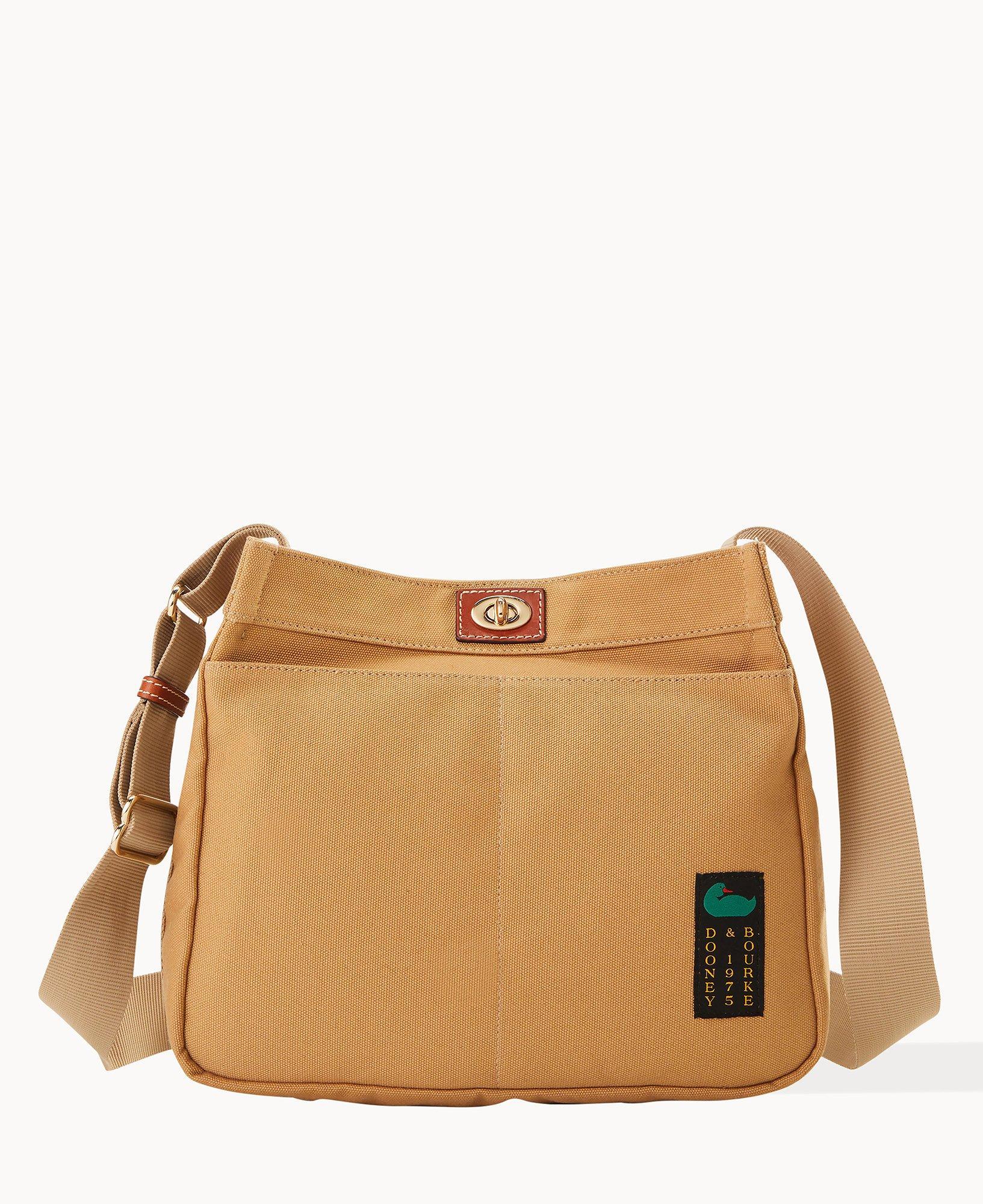 Dooney & Bourke Womens Canvas Fabric Crossbody 32 Bag in Beige Product Image