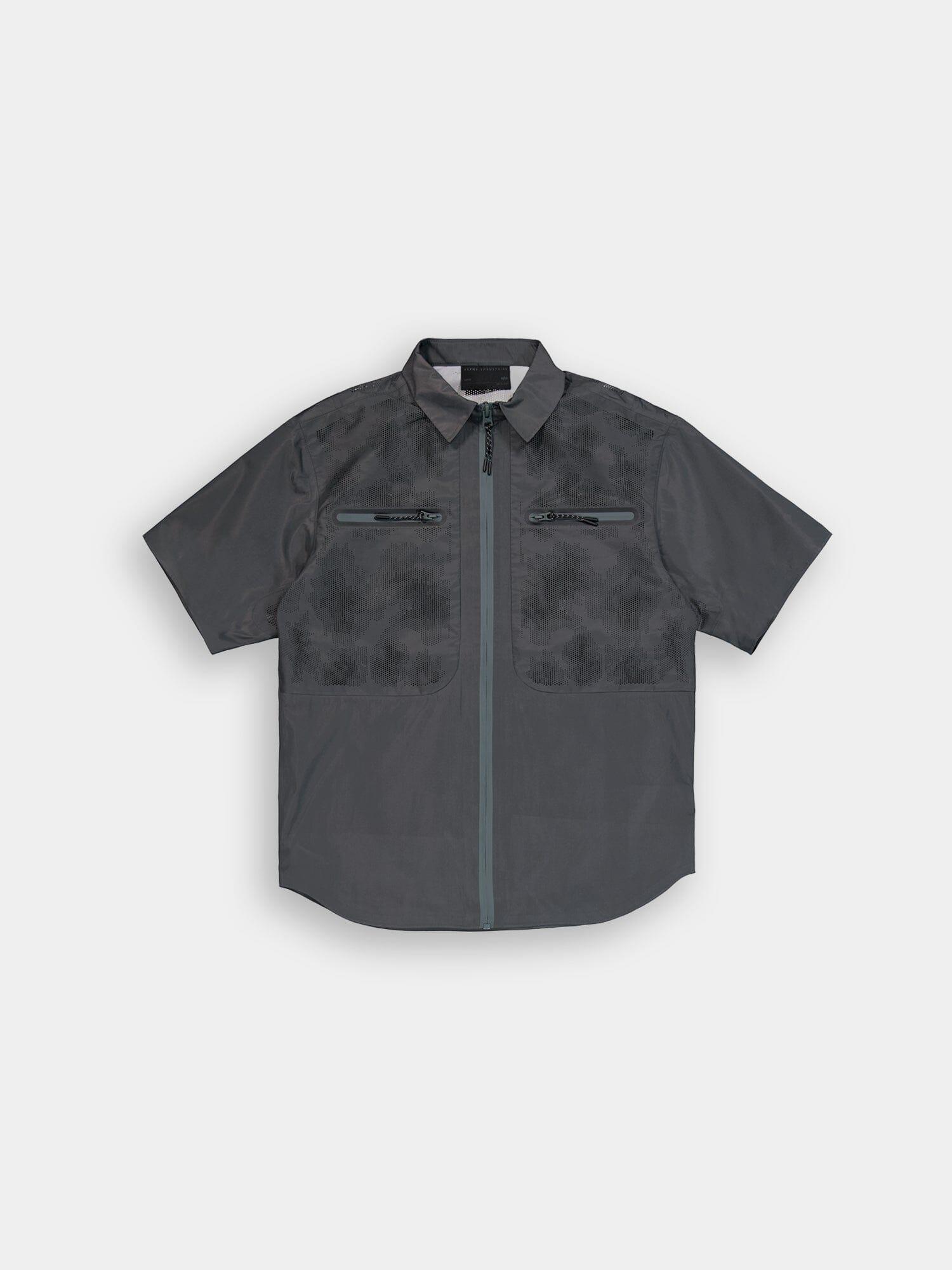 SHORT SLEEVE LASER CUT SHIRT Product Image