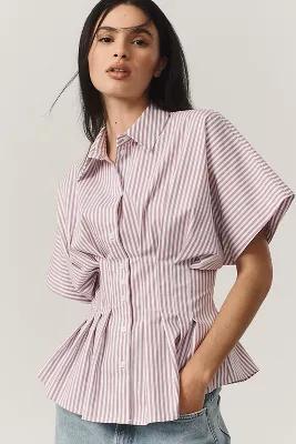 The Tobie Pleated Blouse by Exquise: Short-Sleeve Edition Product Image