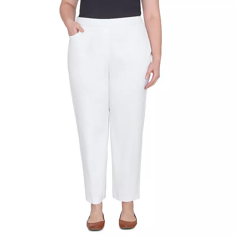 Plus Size Alfred Dunner Allure Pull On Ankle Pants, Women's, Size: 22 W, White Product Image