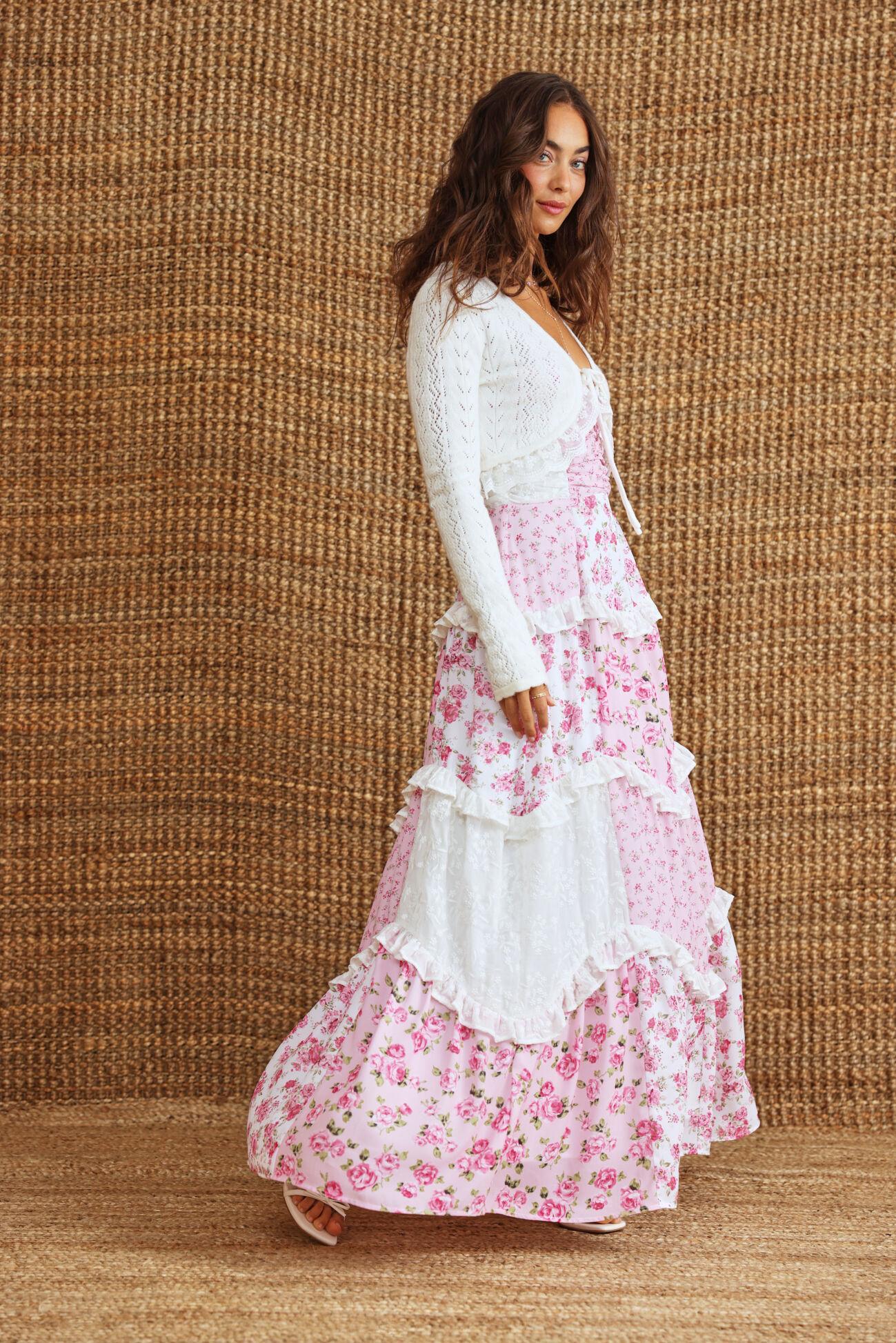 Maria Pointelle Lace Trim Shrug Product Image