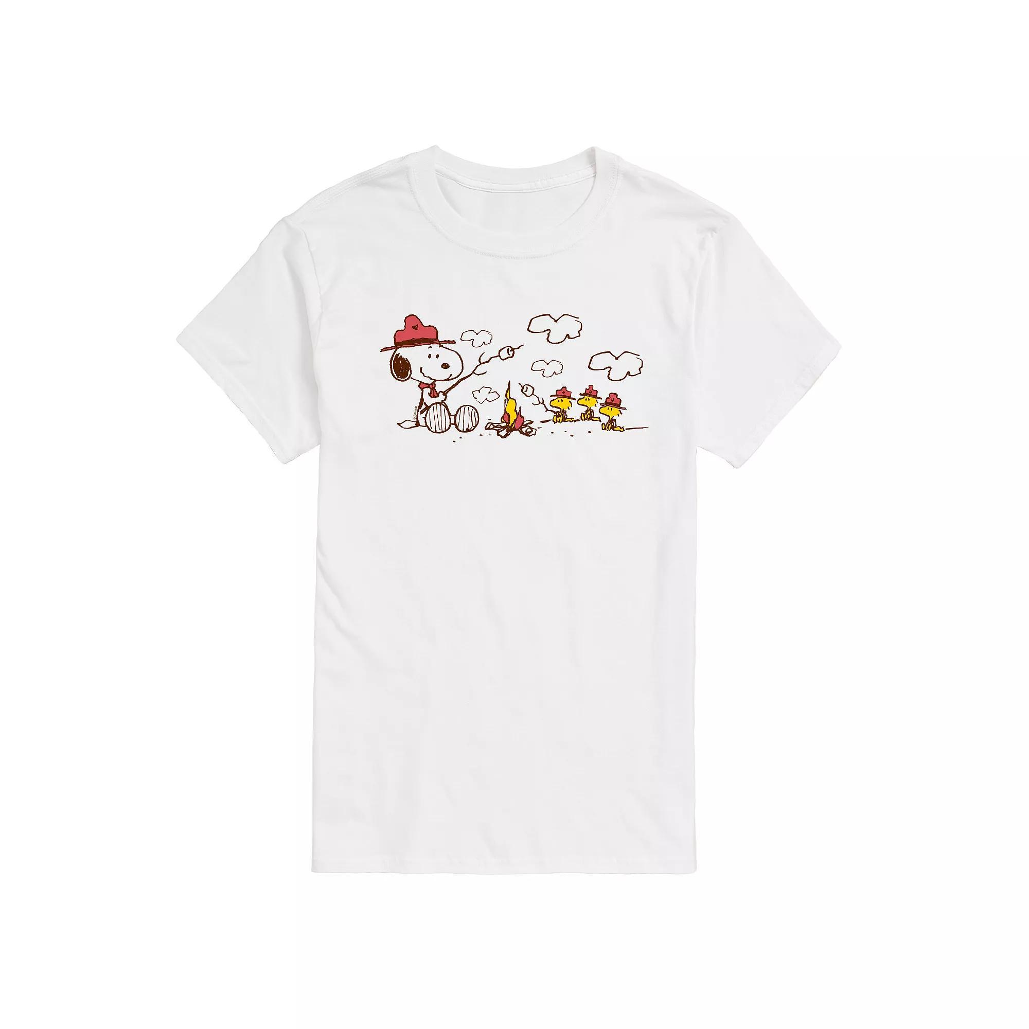 Big & Tall Peanuts Beagle Scouts Bonfire & Smores Graphic Tee, Mens Product Image