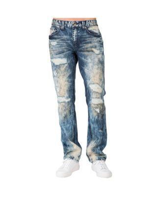 Level 7 Mens Artisan Crafted Vintage Wash Slim Straight Premium Jeans Product Image