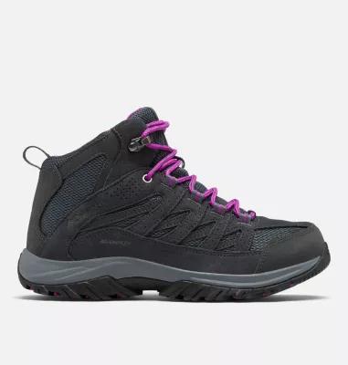 Columbia Crestwood Mid Waterproof (Graphite/Bright Plum) Women's Boots Product Image