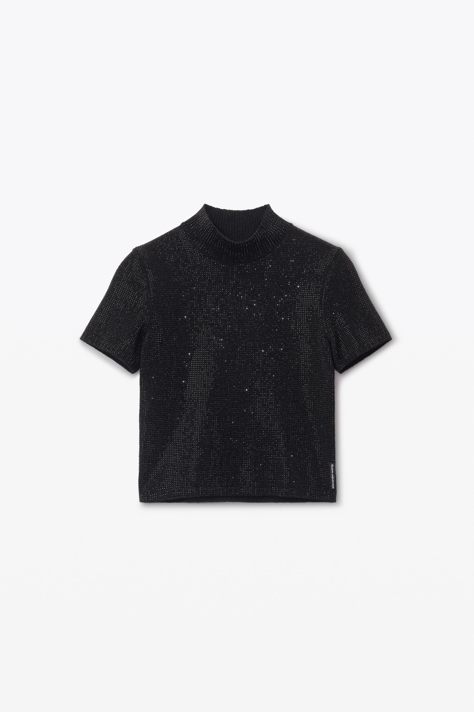 Crystal Hotfix Mock Neck Top Product Image