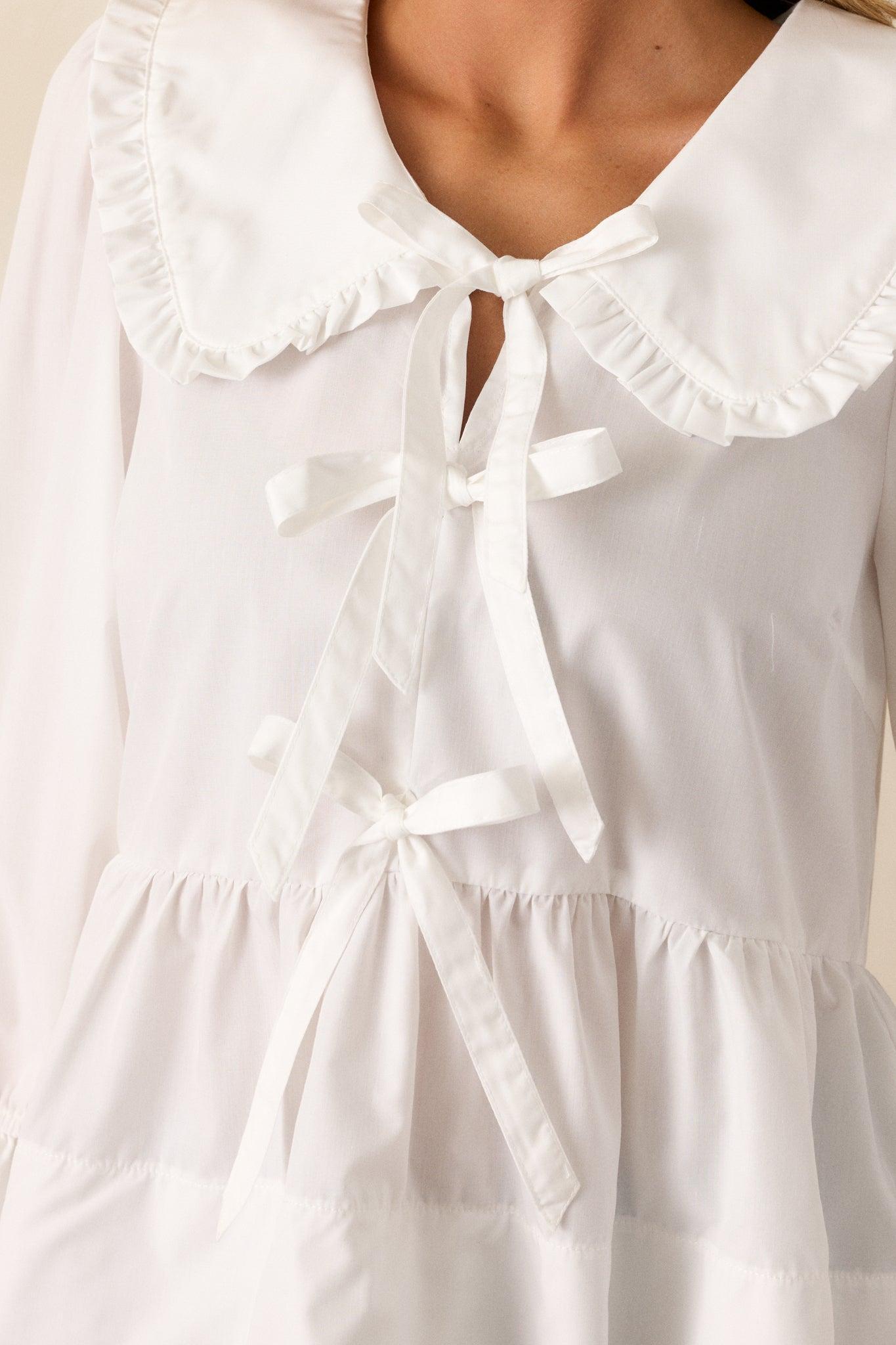 Calm Reflections Cotton Ivory Blouse Product Image