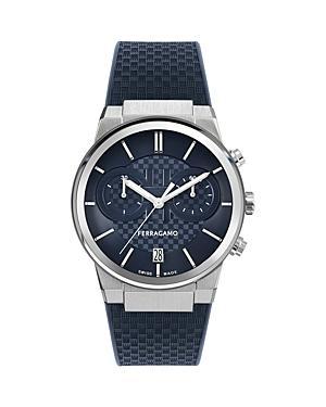 Mens 41mm Ferragamo Sapphire Chrono Watch with Bracelet Strap Product Image
