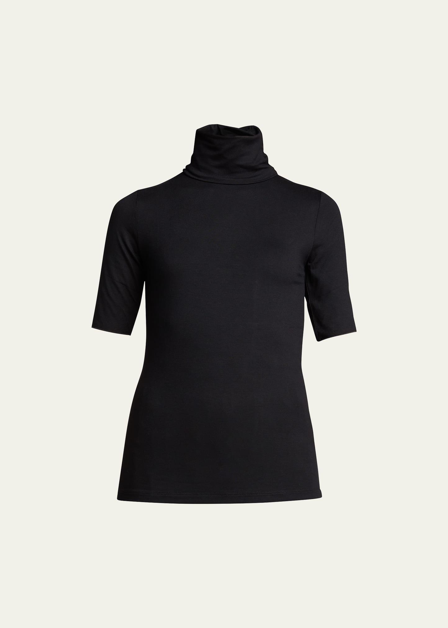 Soft Touch Elbow-Sleeve Turtleneck Product Image
