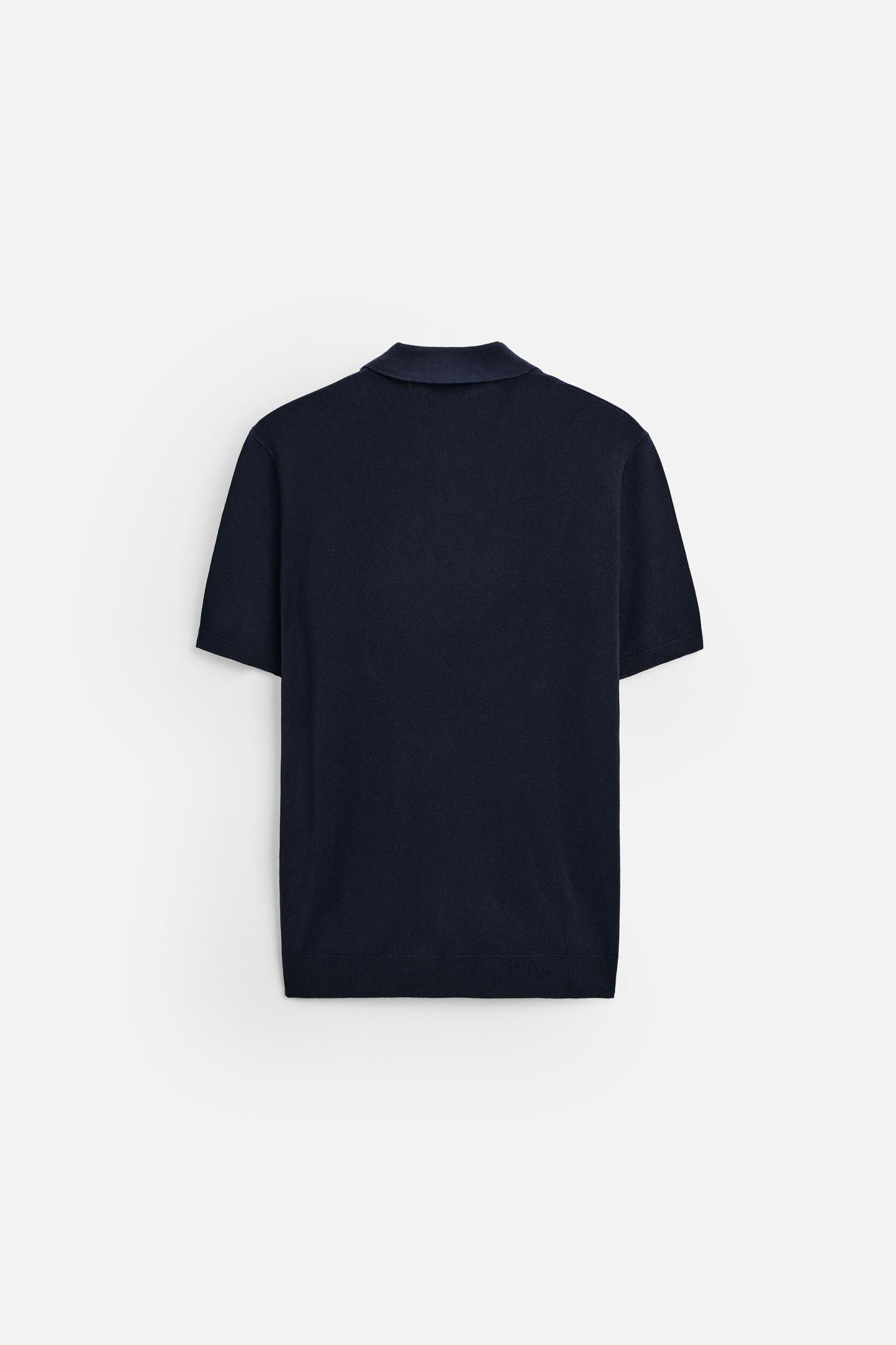 VISCOSE BLEND KNIT POLO SHIRT Product Image