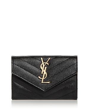 Womens Cassandre Matelass Small Envelope Wallet in Grain de Poudre Embossed Leather Product Image