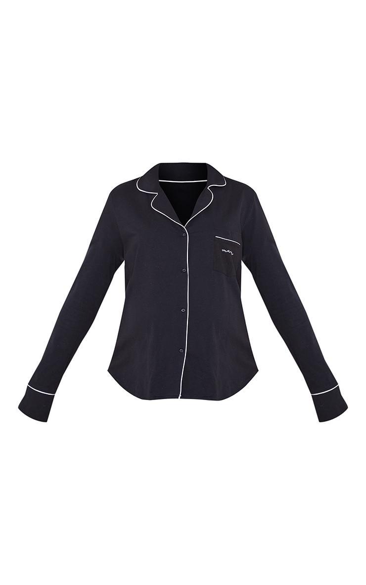 Maternity Black Mama Long Sleeve PJ Top Product Image
