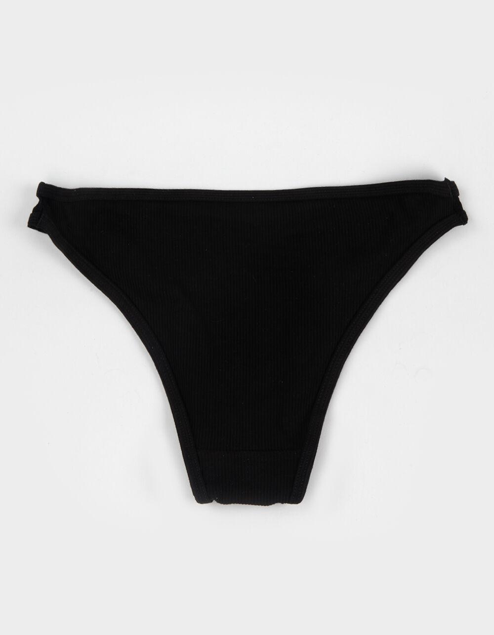 FULL TILT High Leg Rib Bikini Panties - RED Product Image
