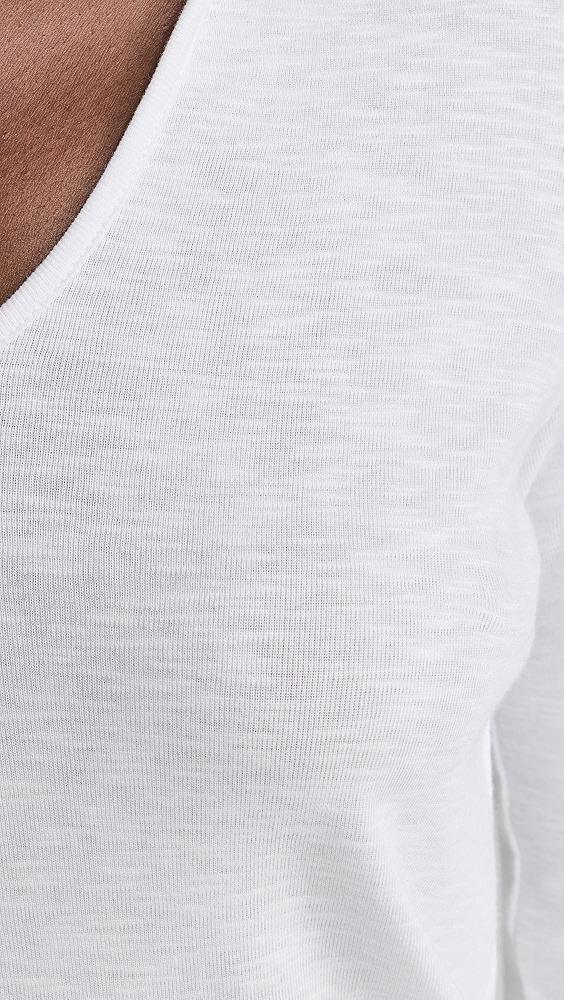 Vince Long Sleeve Open Neck Polo | Shopbop Product Image