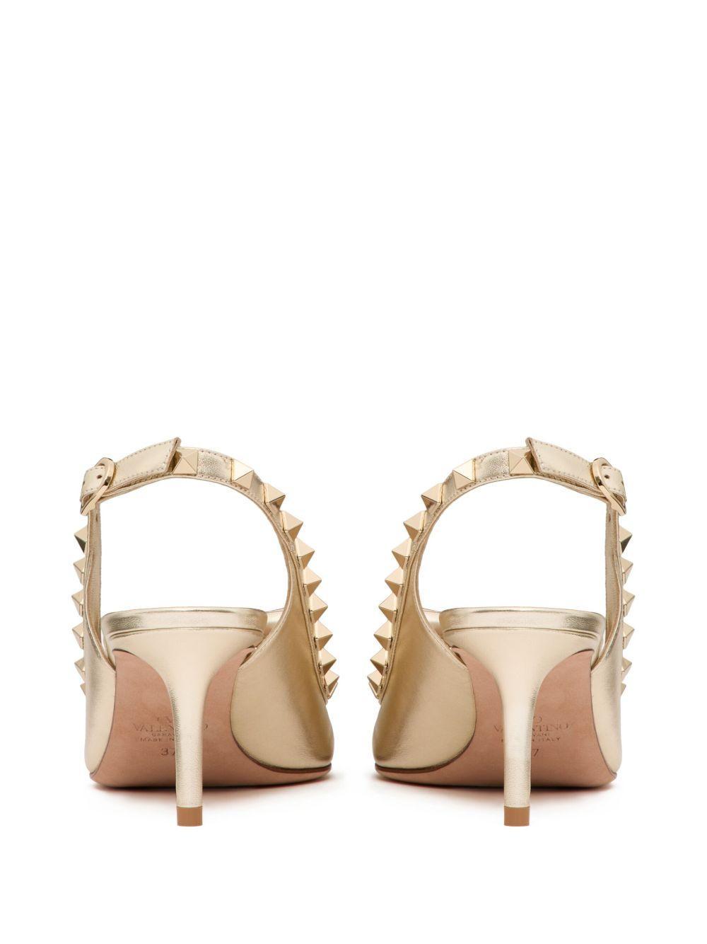 60mm Rockstud Bow slingback pumps Product Image