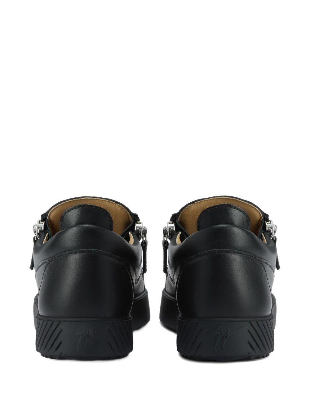 Frankie zip-detail leather sneakers Product Image