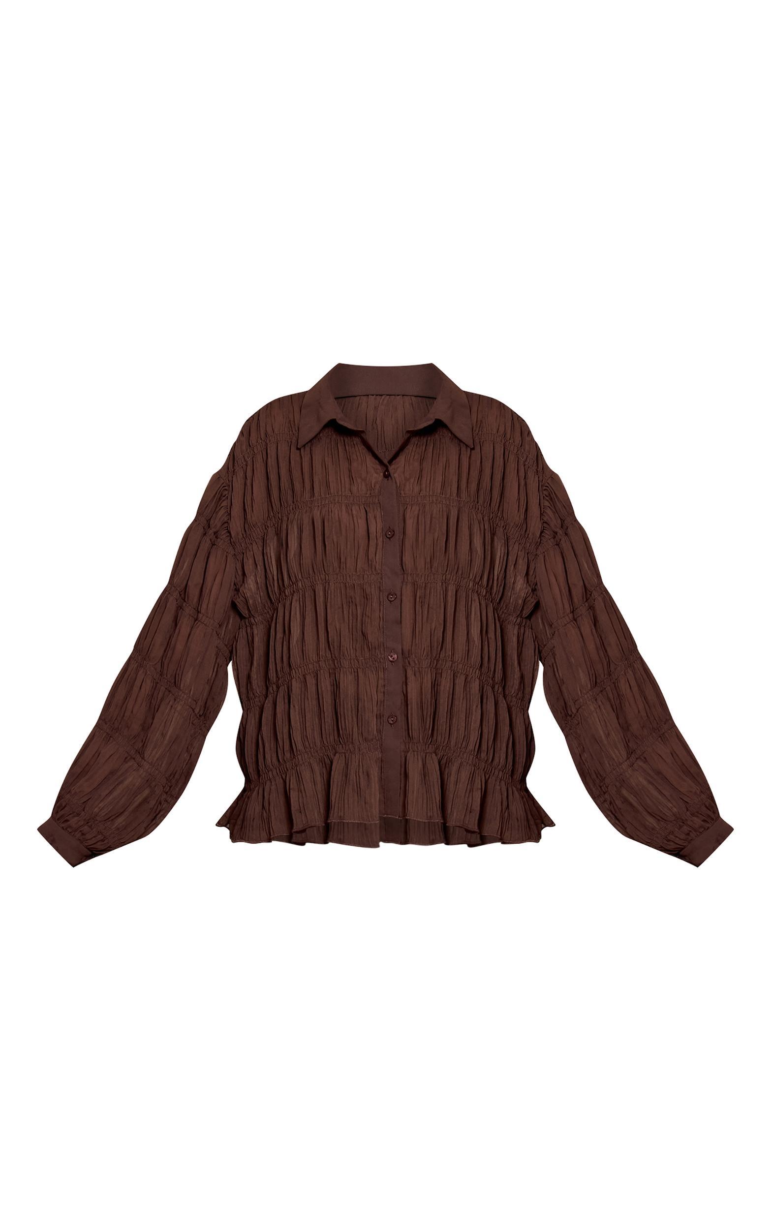 Plus Chocolate Faux Suede Longline Jacket Product Image