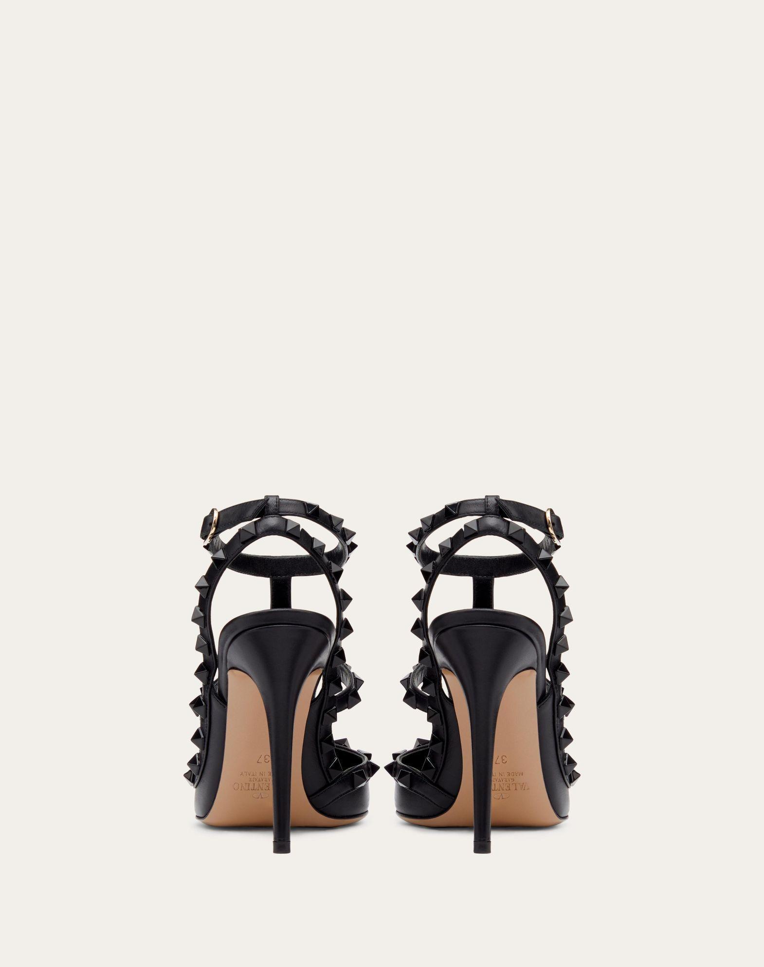 Rockstud Ankle Strap Pump With Tonal Studs 100  Mm Product Image