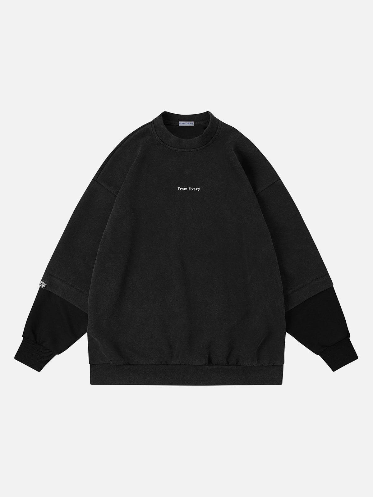 Aelfric Eden Solid Embroidery Sweatshirt Product Image