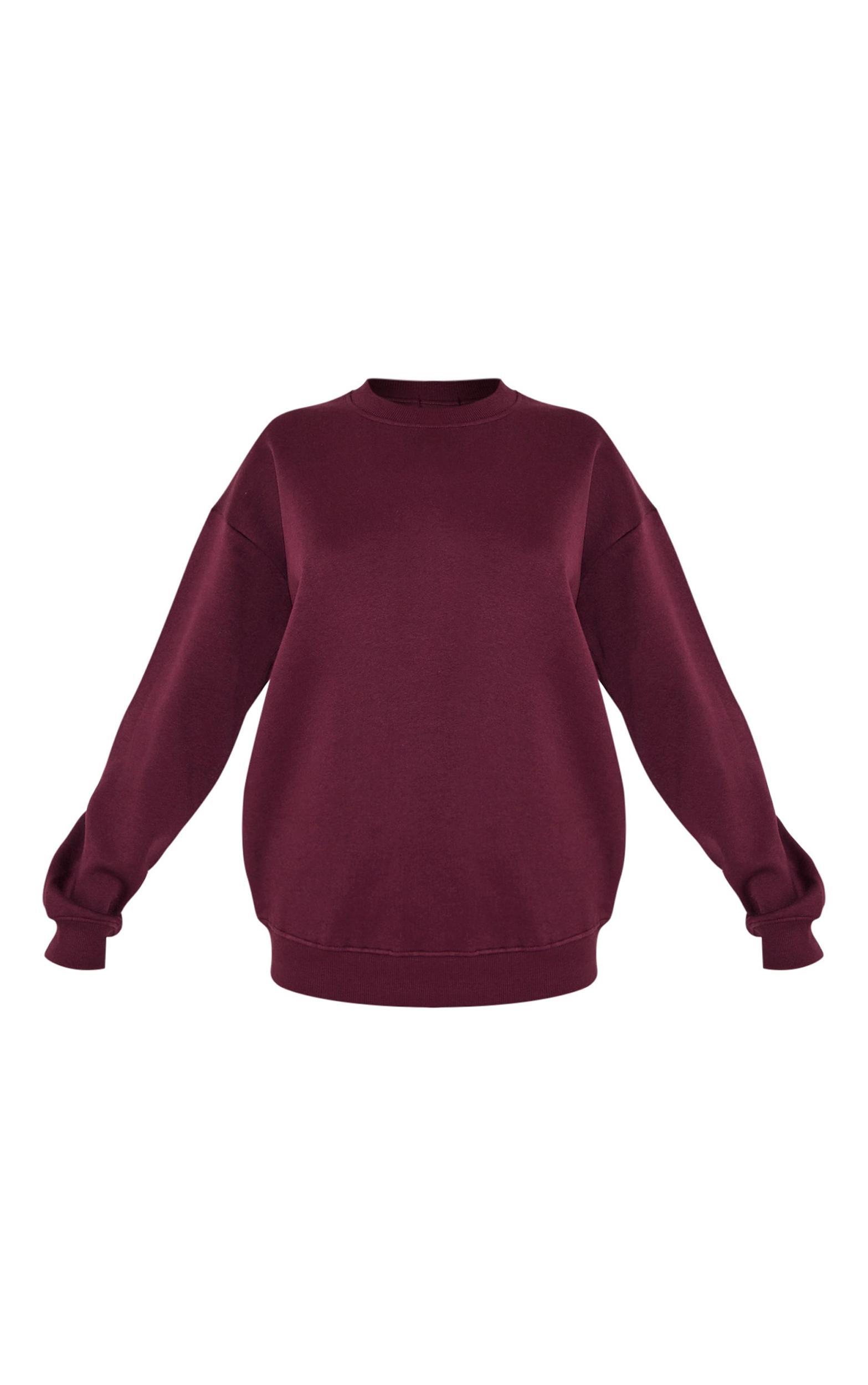 Dark Plum Oversized Sweatshirt Product Image