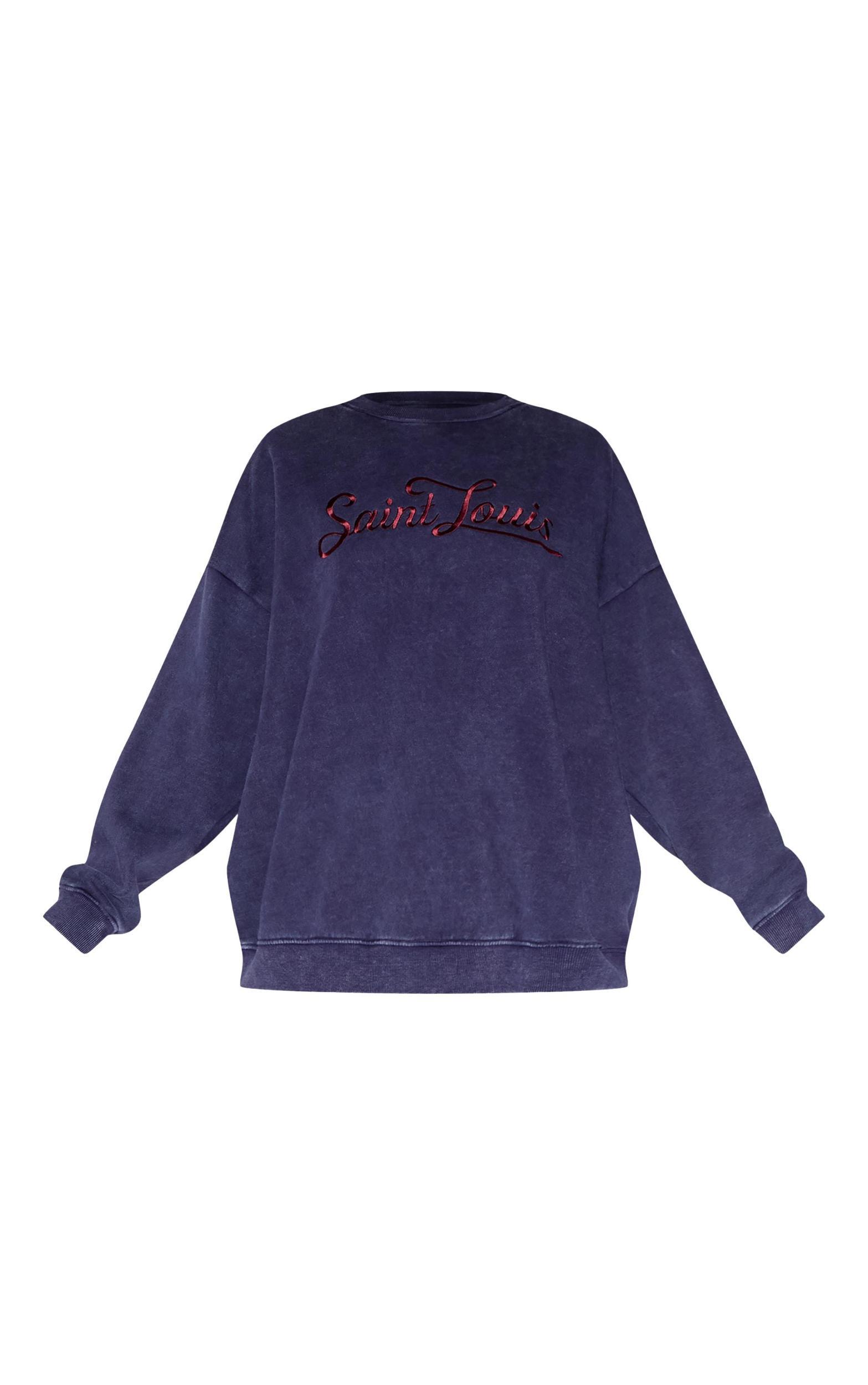Navy Saint Louis Embroidered Sweatshirt Product Image