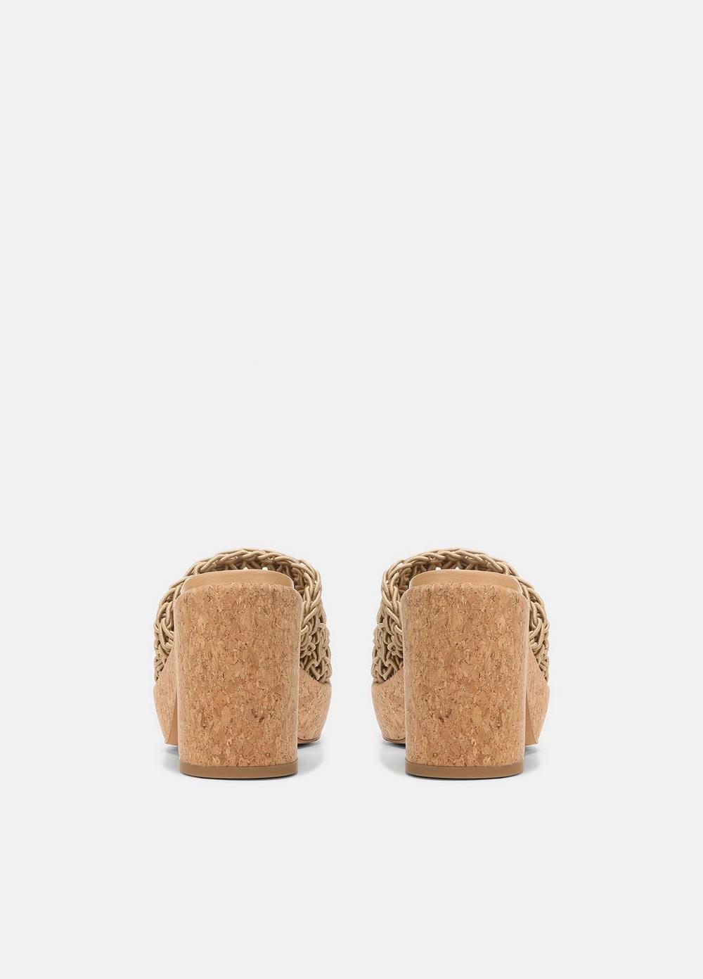 Womens Nicki Crochet Platform Sandal, Sand, Size 9.5 Vince Product Image